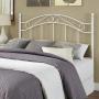 White Metal Headboard Queen Full Size (White)