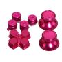 Timorn Replacement Parts Aluminum Metal Thumbsticks D-Pad Bullet Buttons Mod Kit for Playstation 4 PS4 Controller (Pink Set)