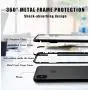 HikerClub Galaxy Note 9 Case, Magnetic Adsorption Case Metal Bumper and Crystal Clear Glass Back Shockproof Case (Black/Blue, Note9)