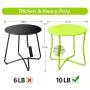 Amagabeli Metal Patio Side Table 18” x 18” Heavy Duty Weather Resistant Anti-Rust Outdoor End Table Small Steel Round Coffee Table Porch Table Snack Table for Balcony Garden Yard Lawn,Lime Green Amagabeli Metal Patio Side Table 18” x 18” Heavy Duty Weather Resistant Anti-Rust Outdoor End Table Small Steel Round Coffee Table Porch Table Snack Table for Balcony Garden Yard Lawn,Lime Green