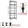 YOHKOH 5-Wire Shelving Metal Storage Rack Adjustable Shelves for Laundry Bathroom Kitchen Pantry Closet, Black YOHKOH 5-Wire Shelving Metal Storage Rack Adjustable Shelves for Laundry Bathroom Kitchen Pantry Closet, Black