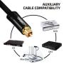 FIRBELY Digital Toslink Cable Optical Audio Cable-S/PDIF Fiber Optic with Metal Connectors Braided Jacket Black Cable for Sound Bar/TV Speakers 1.5 feet
