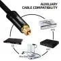 FIRBELY Digital Toslink Cable Optical Audio Cable-S/PDIF Fiber Optic with Metal Connectors Braided Jacket Black Cable for Sound Bar/TV Speakers 1.5 feet