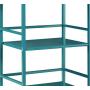 Ameriwood Home Marshall 3-Shelf Metal Rolling Utility Cart, Teal