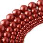 Swarovski Crystal, 5810 Crystal Round Pearl Beads, 4mm, Rouge, 100 pc Strand