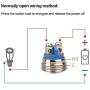 FICBOX 8pcs 16mm/0.63inch Metal Momentary Stainless Push Button Switch for Car RV Truck Boat