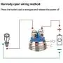 FICBOX 8pcs 16mm/0.63inch Metal Momentary Stainless Push Button Switch for Car RV Truck Boat FICBOX 8pcs 16mm/0.63inch Metal Momentary Stainless Push Button Switch for Car RV Truck Boat