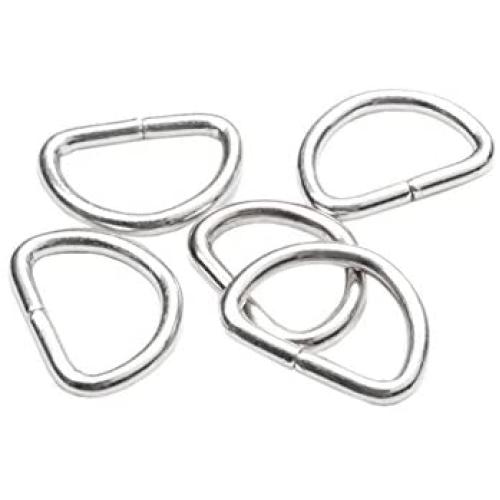 100 Pack 3/8'' Dee Rings D-Ring Metal Buckle Strap Sewing Accessories FLQ010