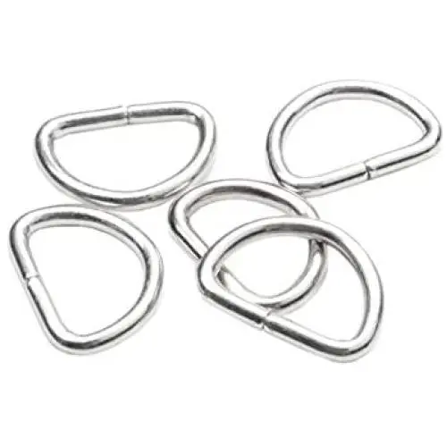 100 Pack 3/8'' Dee Rings D-Ring Metal Buckle Strap Sewing Accessories FLQ010 100 Pack 3/8'' Dee Rings D-Ring Metal Buckle Strap Sewing Accessories FLQ010