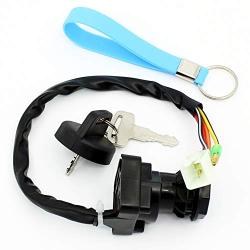 YOFMOO Ignition Key Switch Compatible for Suzuki LTF160 LT-F160 LTF-160 LT160 LT160E LT-160E LT230E LT-230E LTF250 LT-F250 LT300E LT-300E Quadrunner Quad Runner 160 230 250 300 1991-2001