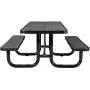 8 ADA Rectangular Picnic Table, Expanded Metal, Black (96'' Long) 8 ADA Rectangular Picnic Table, Expanded Metal, Black (96'' Long)