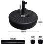EliteShade Umbrella Base Water Filled Stand Market Patio Outdoor Heavy Duty Umbrella Holder(Black)