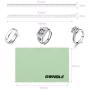 GWHOLE Ring Size Adjuster with Silver Polishing Cloth,Set of 4 (2mm/3mm)
