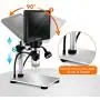 TOMLOV 7'' LCD Digital Microscope with 32GB SD Card 1200X Magnification, 1080P Video Microscope with Metal Stand, 12MP Ultra-Precise Focusing, PC View, Windows/Mac OS Compatible TOMLOV 7'' LCD Digital Microscope with 32GB SD Card 1200X Magnification, 1080P Video Microscope with Metal Stand, 12MP Ultra-Precise Focusing, PC View, Windows/Mac OS Compatible