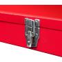 BIG RED TB102 Torin 16'' Hip Roof Style Portable Steel Tool Box with Metal Latch Closure, Red
