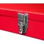 BIG RED TB102 Torin 16'' Hip Roof Style Portable Steel Tool Box with Metal Latch Closure, Red