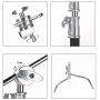 EACHSHOT C Stand Heavy Duty 100% Metal Max 10.8ft/330cm with 4.2ft/128cm Holding Arm Adjustable Light Stand cStand w/Boom Arm 2 Pcs Grip Head for Photography Photo Studio Video Reflector Monolight