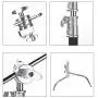 EACHSHOT C Stand Heavy Duty 100% Metal Max 10.8ft/330cm with 4.2ft/128cm Holding Arm Adjustable Light Stand cStand w/Boom Arm 2 Pcs Grip Head for Photography Photo Studio Video Reflector Monolight