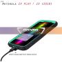 COVRWARE Iron Tank Case for Moto Z3 Play/Moto Z3 with Built-in [Screen Protector] Heavy Duty Full-Body Rugged Holster Armor Case [Brushed Metal Texture Design][Belt Swivel Clip][Kickstand], Teal