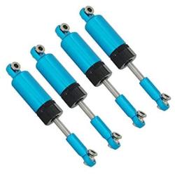 4pcs Metal Shock Absorber Kit Damper for 1:16 WPL C14 C24 RC Crawler Off-Road Car (Blue)