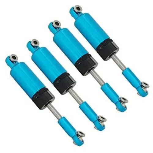 4pcs Metal Shock Absorber Kit Damper for 1:16 WPL C14 C24 RC Crawler Off-Road Car (Blue)