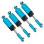 4pcs Metal Shock Absorber Kit Damper for 1:16 WPL C14 C24 RC Crawler Off-Road Car (Blue)