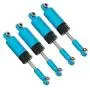 4pcs Metal Shock Absorber Kit Damper for 1:16 WPL C14 C24 RC Crawler Off-Road Car (Blue)