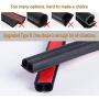 Universal Self Adhesive Auto Rubber Weather Draft Seal Strip 51/100 Inch Wide X 1/5 Inch Thick,Weatherstrip for Car Window and Door,Engine Cover Soundproofing,Total 33Feet Long(2 Rolls of 16.5 Ft Long