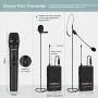 Wireless Microphone System, Phenyx Pro 4-Channel VHF Wireless Microphone Set with 2 Handhelds/2 Bodypacks/2 Lapels/ 2 Headset, Metal Receiver, Ideal for Church, Meeting, Conference(PTV-2000B) Wireless Microphone System, Phenyx Pro 4-Channel VHF Wireless Microphone Set with 2 Handhelds/2 Bodypacks/2 Lapels/ 2 Headset, Metal Receiver, Ideal for Church, Meeting, Conference(PTV-2000B)