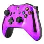 eXtremeRate Chrome Purple Edition Front Housing Shell for Xbox One Wireless Controller Model 1708, Replacement Custom Faceplate Cover for Xbox One S & Xbox One X Controller - Controller NOT Included