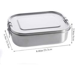 Stainless Steel Bento Box Lunch Containers For Adults Leakproof 3 Compartment Metal Bento Lunch Box Food Container For Kids (1400ml/47oz)