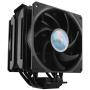 CoolerMaster MasterAir MA612 Stealth CPU Air Cooler, 6 Heat Pipes, Nickel Plated Base, Aluminum Black Fins, Push-Pull, Dual SickleFlow Fans for AMD Ryzen/Intel 1200/1151