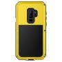 LUSTAM Galaxy S9 Plus Case, Water Resistant Shockproof Aluminium Alloy Rubber Tank Case for Samsung Galaxy S9 Plus- Yellow
