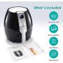 Ultrean Air Fryer, 4.2 Quart (4 Liter) Electric Hot Air Fryers Oven Oilless Cooker with LCD Digital Screen and Nonstick Frying Pot, ETL/UL Certified,1-Year Warranty,1500W (Black)