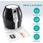 Ultrean Air Fryer, 4.2 Quart (4 Liter) Electric Hot Air Fryers Oven Oilless Cooker with LCD Digital Screen and Nonstick Frying Pot, ETL/UL Certified,1-Year Warranty,1500W (Black)