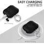 HALLEAST Compatible AirPods Case Cover, AirPods 2 Case Keychain Front LED Visible, Support Wireless Charging Protector Silicone Cover Compatible Apple AirPods 2 & 1 Accessories HALLEAST Compatible AirPods Case Cover, AirPods 2 Case Keychain Front LED Visible, Support Wireless Charging Protector Silicone Cover Compatible Apple AirPods 2 & 1 Accessories
