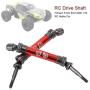 T best RC Drive Shaft, 2Pcs Aluminium Alloy Steel 1:10 Scale Remote Control Crawler Car Drive Shaft RC Upgrades Parts Accessory for ECX 2WD 1/10 RC Hobby Car(Red)