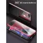 iPhone 7 Case,iPhone 8 Case,360° Full Body,Front and Back of Clear Touchable HD Tempered Glass,with Built-in Screen Protector Magnetic Adsorption Metal Frame Cover Ultra Thin Fit 7/8 4.7inch,Red