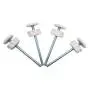 Baby Gate Guru Extra Long M8 (8mm) Spindle Rods for Pressure Mounted Baby and Pet Safety Gates 4 Pack Replacement Set (8mm, White)