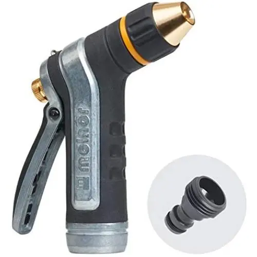 Melnor 65019-AMZ XT Metal Nozzle with QuickConnect Product Adapter Set, Adjustable Tip, Heavyweight Rear Trigger Melnor 65019-AMZ XT Metal Nozzle with QuickConnect Product Adapter Set, Adjustable Tip, Heavyweight Rear Trigger