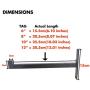 OVOV 2 Pcs Steel Heavy Duty Shelf Brackets Wall Mounted Industrial Metal Shelf Supports Matte Black 12 Inches