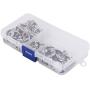HEEPDD 40Sets Metal Snap Button Mixed Sizes DIY Fixing Set Durable Material Press Button Fastener with Setting Tool for Clothes Bags Wallet Packet(Silver)