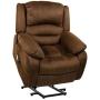 OT QOMOTOP Power Lift Recliner Chair, Electric Power Lift Recliner Chair Sofa for Elderly, Soft Fabric Design with Side Pockets & USB Ports, Supports up to 360 lbs (Brown)