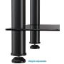 Fitueyes 4-tier Media Stand Audio/Video Component Cabinet with Glass Shelf for /Apple Tv/xbox One/ps4 AS406001GB