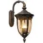 Bellagio Vintage Outdoor Wall Light Fixture Bronze Metal 20 1/2'' Champagne Hammered Glass for Exterior House Porch Patio - John Timberland