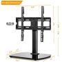 Universal Swivel Table top TV Stand with Mount for 27 30 32 37 40 42 47 50 55 LCD LED Plasma Flat Screens, Height Adjustable TV Base Replacement,Tempered Glass Base,Holds up to 88lbs