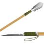 CKG Metal Detector Stainless Steel Landscaping Detecting Digging Digger Shovel Tool with Handy Belt Holder Treasure Hunting w/ Sheath Comfortable Hand Garden Tools - Gardener Gift