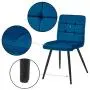 Duhome Upholstered Velvet Dining Chairs Reception Chairs, Tufted Accent Living Room Chairs with Metal Legs for Living Room/Kitchen/Vanity Set of 4 Blue Duhome Upholstered Velvet Dining Chairs Reception Chairs, Tufted Accent Living Room Chairs with Metal Legs for Living Room/Kitchen/Vanity Set of 4 Blue
