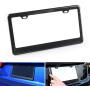 sloHEXtted Black License Plate Frames Cabon Fiber 2Pcs 4 Holes-US Standard Cars License Plate Covers - All-wearther Aluminum Metal Plate Holders for Front & Rear License Number Tags