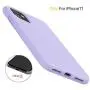 Miracase Liquid Silicone Case Compatible with iPhone 11 6.1 inch(2019), Gel Rubber Full Body Protection Shockproof Cover Case Drop Protection Case (Light Purple)